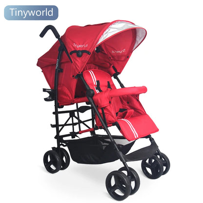 Light Twin Stroller, Big Baby Stroller Can Sit and Lie on Twin Stroller.