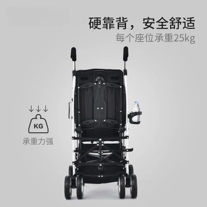 Light Twin Stroller, Big Baby Stroller Can Sit and Lie on Twin Stroller.