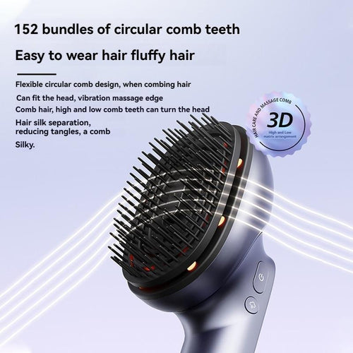 Electric Massage Brush - 1 Pc, 3 X 1.2ml Hair Oil Bottles, Multi-function Scalp Massage Comb, Can Hold Hair Oils