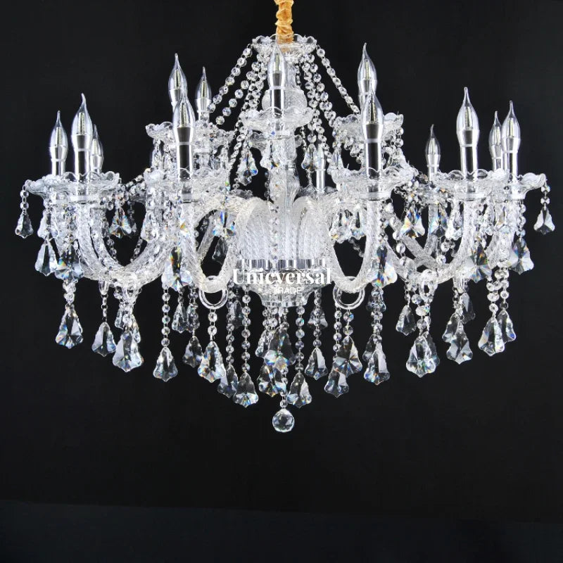 Modern Crystal Chandelier with Luxurious Luster, K9 High-Quality Clear Crystal Lamp, Living Room, Auditorium Decoration Light