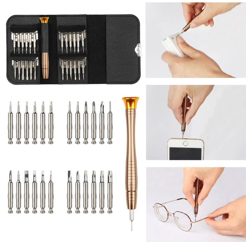 25 In 1 Multipurpose Precision Screwdriver Wallet Kit Repair Tools