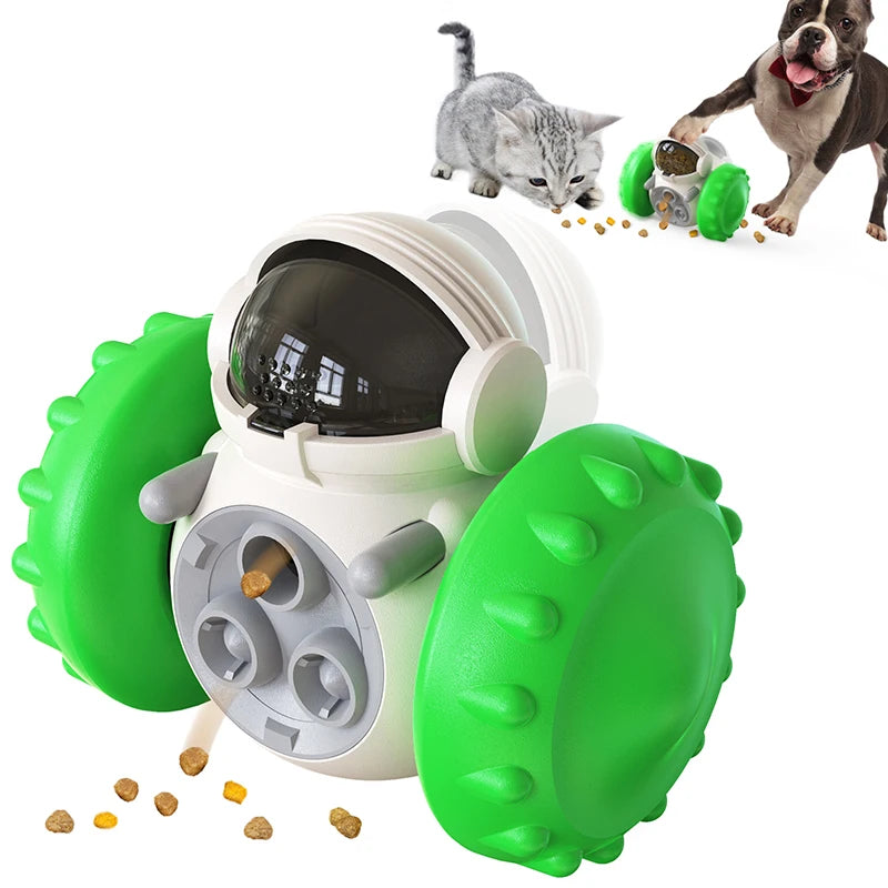 Dog Treat Leaking Toy for Small Big Dogs Tumbler Interactive Toys Puppy Cat Slow Food Feeder Dispenser IQ Training Accessories