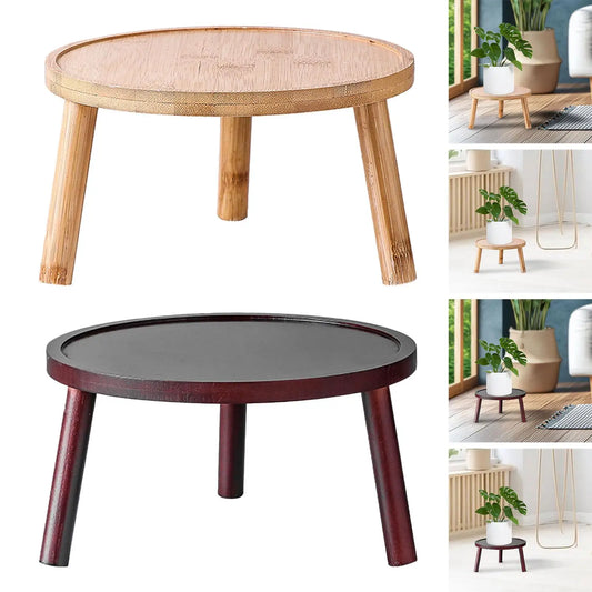 1Pc Mini Wooden Stool Plant Stand Plant Stool Bonsai Rack Plant Pot Riser Holder Flowerpot Rack Flower Pot Stool for Living Room
