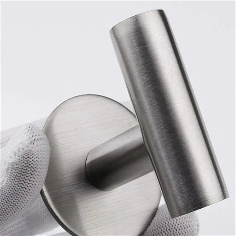 1/2Pcs Stainless Steel Silver Bathroom Hardware Set Towel Rack Toilet Paper Holder Towel Bar Hook Bathroom Accessories