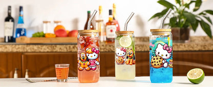 Miniso Hello Kitty Easy peel waterproof DIY Decals 3D transfers uvdtf crystal stickers 16oz uv dtf tumbler cup wraps sticker