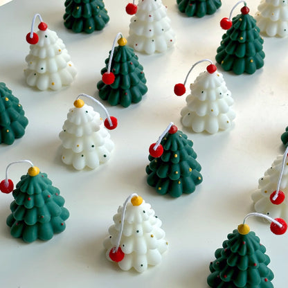 Instagram Christmas Candle Mini Hand-painted Christmas Tree Candle Bear Candle Christmas Gift Holiday Decoration