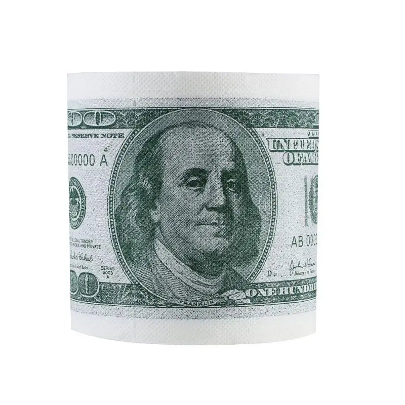 1~5PCS Funny One Hundred Dollar Bill Toilet Roll Paper Money Roll $100 Novel Gift Household Merchandises Household Cleaning