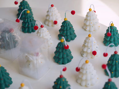 Instagram Christmas Candle Mini Hand-painted Christmas Tree Candle Bear Candle Christmas Gift Holiday Decoration