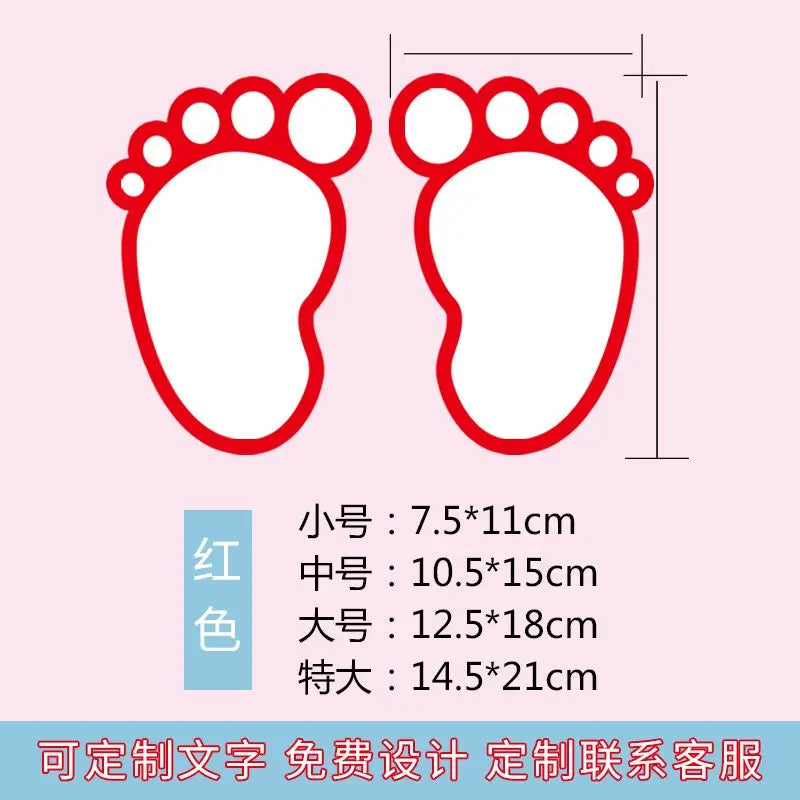 10PCS Shopping Mall School Floor Stairs Step Stickers Footprint Posters Decoration Be Careful Slippery Waterproof Wear-resistant