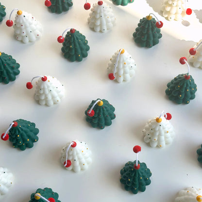 Instagram Christmas Candle Mini Hand-painted Christmas Tree Candle Bear Candle Christmas Gift Holiday Decoration