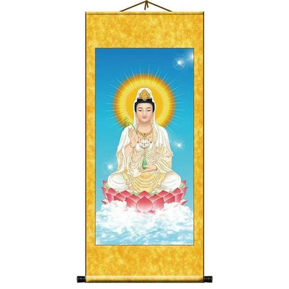 Retro fabric paintings, wealth attraction, treasure hanging paintings, home and office feng shui decorations, auspicious gifts