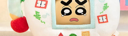 Miniso Authentic Crayon Shin Chan Cute Face Flip Plush Blind Box Ornament Cute Anime Doll Decor Pendant Toys Birthday Gift