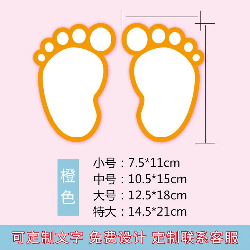 10PCS Shopping Mall School Floor Stairs Step Stickers Footprint Posters Decoration Be Careful Slippery Waterproof Wear-resistant