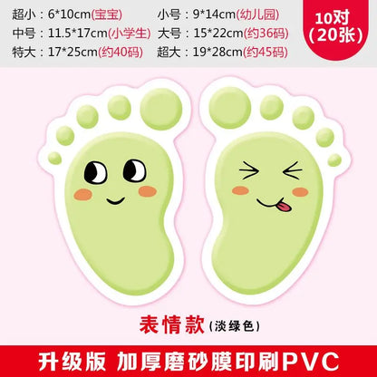 Nordic Little Feet Sticker Kindergarten Children Stair Steps Poster Customized Floor Decor Cute Waterproof Anti Slip Footprint