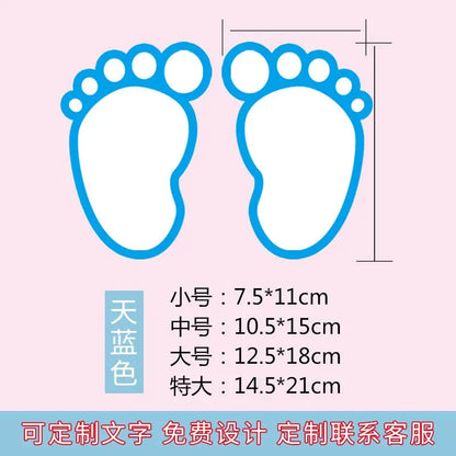 10PCS Shopping Mall School Floor Stairs Step Stickers Footprint Posters Decoration Be Careful Slippery Waterproof Wear-resistant