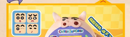 new Miniso Authentic Crayon Shin Chan Cute Face Flip Plush Blind Box Ornament Cute Anime Doll Decor Pendant Toys Birthday Gift