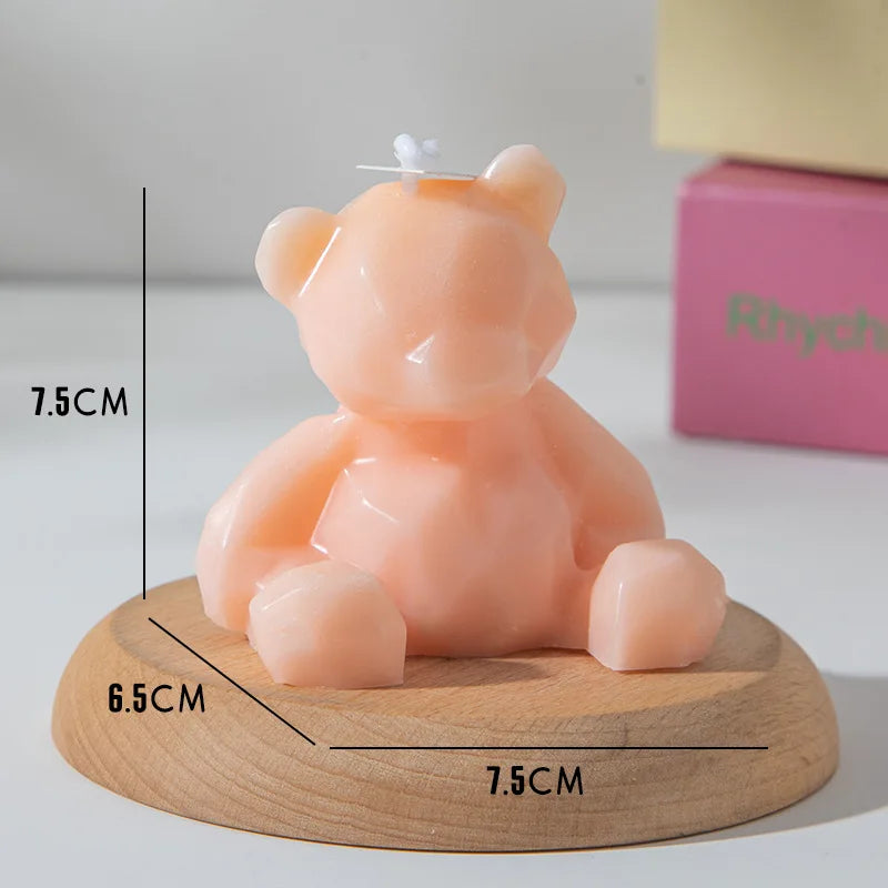 1PC Diamond Bear Aromatherapy Candles for Home Decoration Lovely Scented Candles Photography Props Festival Home Decor Ornaments