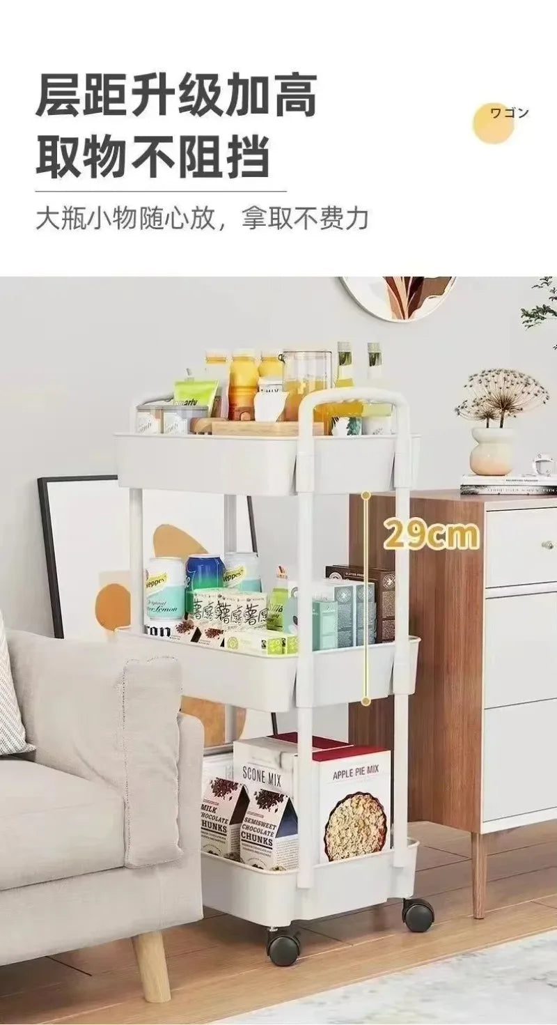 Multi-purpose Kitchen Storage Rack Outdoor Camping Food Rack Bedroom Multi-level Baby Snacks Mobile Bathroom Toilet Storage Rack