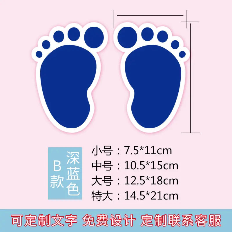 10PCS Shopping Mall School Floor Stairs Step Stickers Footprint Posters Decoration Be Careful Slippery Waterproof Wear-resistant