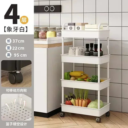 Multi-purpose Kitchen Storage Rack Outdoor Camping Food Rack Bedroom Multi-level Baby Snacks Mobile Bathroom Toilet Storage Rack