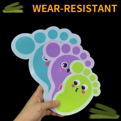Nordic Little Feet Sticker Kindergarten Children Stair Steps Poster Customized Floor Decor Cute Waterproof Anti Slip Footprint