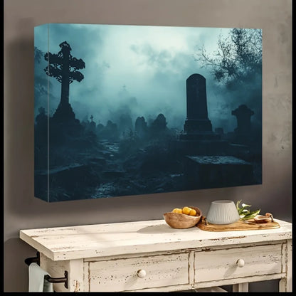 1.5 inch solid wood frame, canvas mural Halloween themed painting, bedroom living room painting, canvas printing, holiday gifts