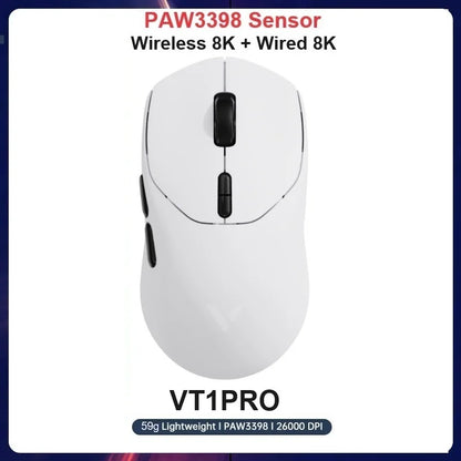 Rapoo VT1PRO/VT1PRO MA/VT3PRO/VT3PRO Max Wireless Gaming Mouse 8KHz Polling Rate 26000/30000 DPI 59g Lightweight Optical Sensor