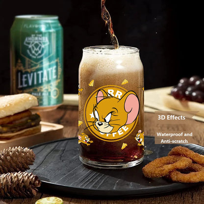 Miniso Tom and Jerry Easy peel waterproof DIY Decals 3D transfers uvdtf crystal stickers 16oz uv dtf tumbler cup wraps sticker