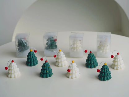 Instagram Christmas Candle Mini Hand-painted Christmas Tree Candle Bear Candle Christmas Gift Holiday Decoration