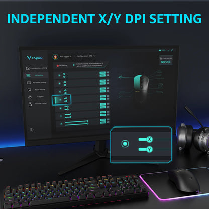 Rapoo VT1PRO/VT1PRO MA/VT3PRO/VT3PRO Max Wireless Gaming Mouse 8KHz Polling Rate 26000/30000 DPI 59g Lightweight Optical Sensor