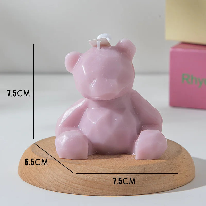 1PC Diamond Bear Aromatherapy Candles for Home Decoration Lovely Scented Candles Photography Props Festival Home Decor Ornaments