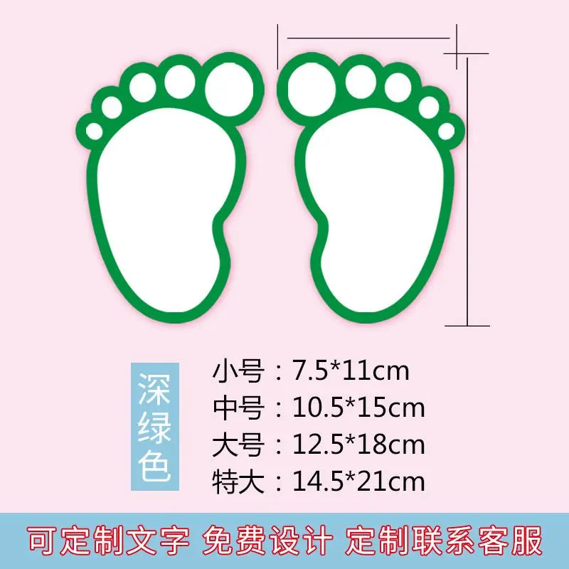 10PCS Shopping Mall School Floor Stairs Step Stickers Footprint Posters Decoration Be Careful Slippery Waterproof Wear-resistant