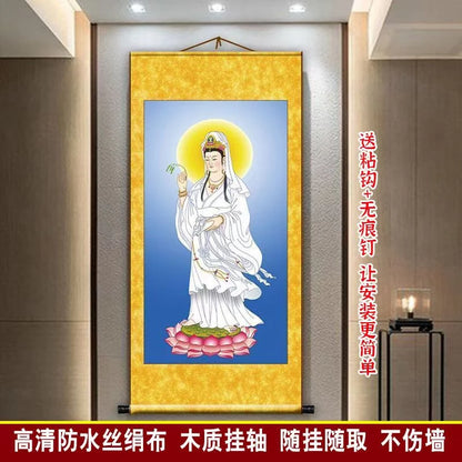 Retro fabric paintings, wealth attraction, treasure hanging paintings, home and office feng shui decorations, auspicious gifts