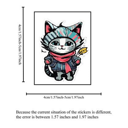 50 pieces of cute cat stickers Decorate Your Walls, Furniture, and More with these 50 pcs Colorful Sticker