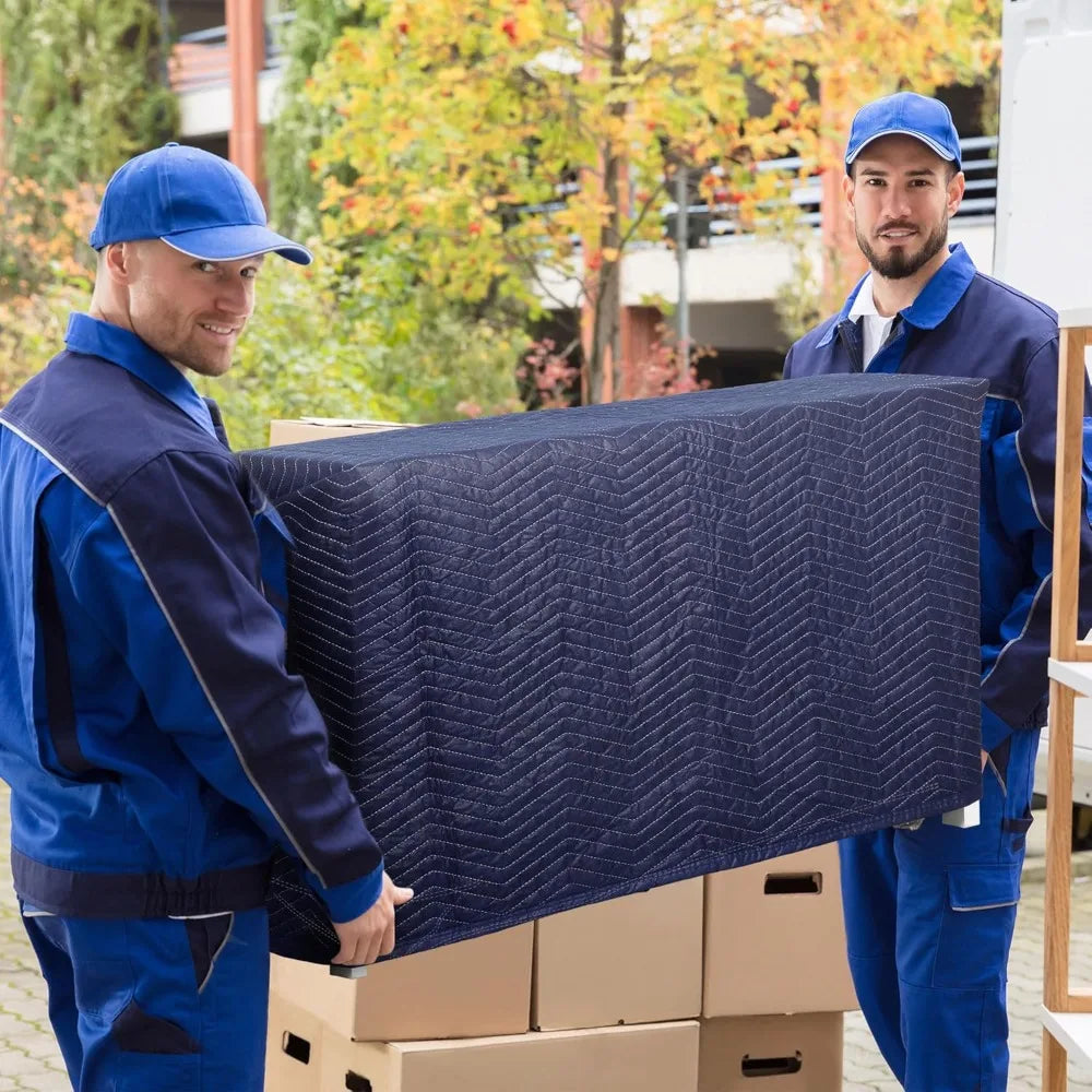 12 Moving Packing Blankets 80 x 72 Inches (35 lb/dz) Heavy Duty Moving Pads for Protecting Furniture ProfessionalShipping