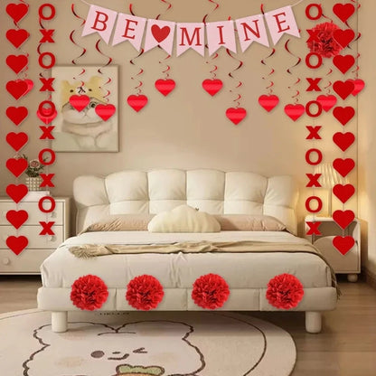 Valentines Day Celebration Decorations For Intimate Gatherings Colorful Banners Garlands Accessories Party Supplies