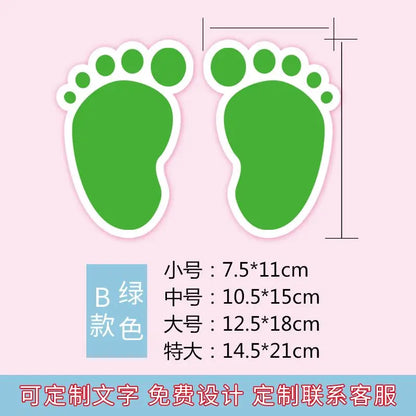 10PCS Shopping Mall School Floor Stairs Step Stickers Footprint Posters Decoration Be Careful Slippery Waterproof Wear-resistant