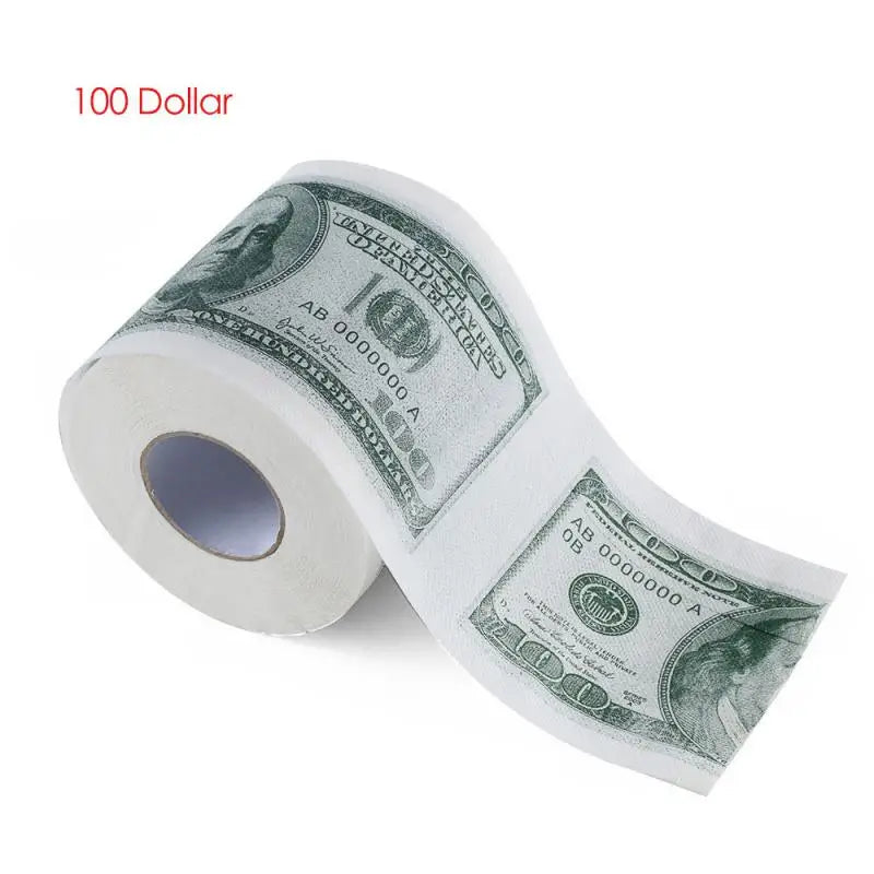 1~5PCS Funny One Hundred Dollar Bill Toilet Roll Paper Money Roll $100 Novel Gift Household Merchandises Household Cleaning