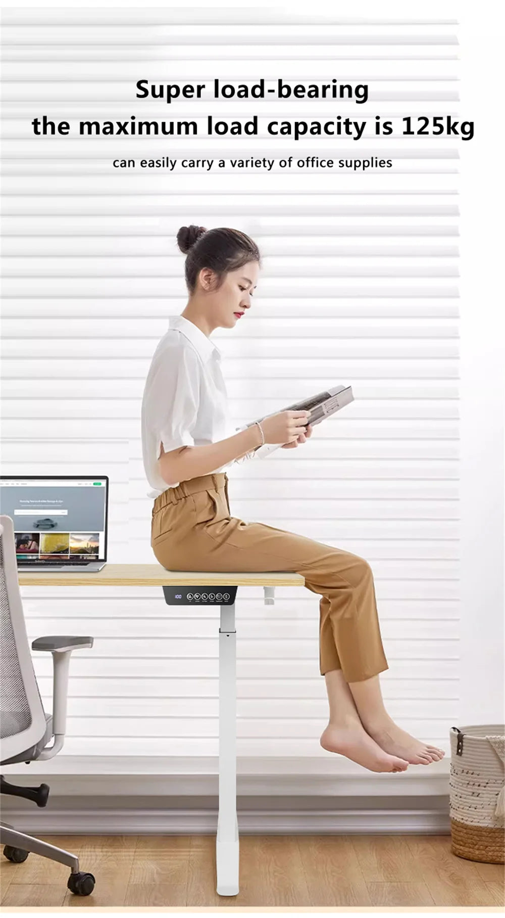 Height Adjustable Desk Dual Motor Standing Computer Desk Intelligent Electric Lifting Table Standing Desk Sit Desk Home Office