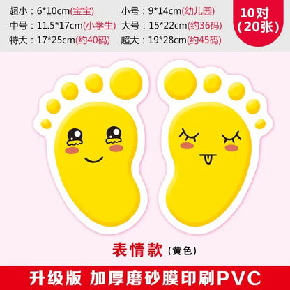 Nordic Little Feet Sticker Kindergarten Children Stair Steps Poster Customized Floor Decor Cute Waterproof Anti Slip Footprint