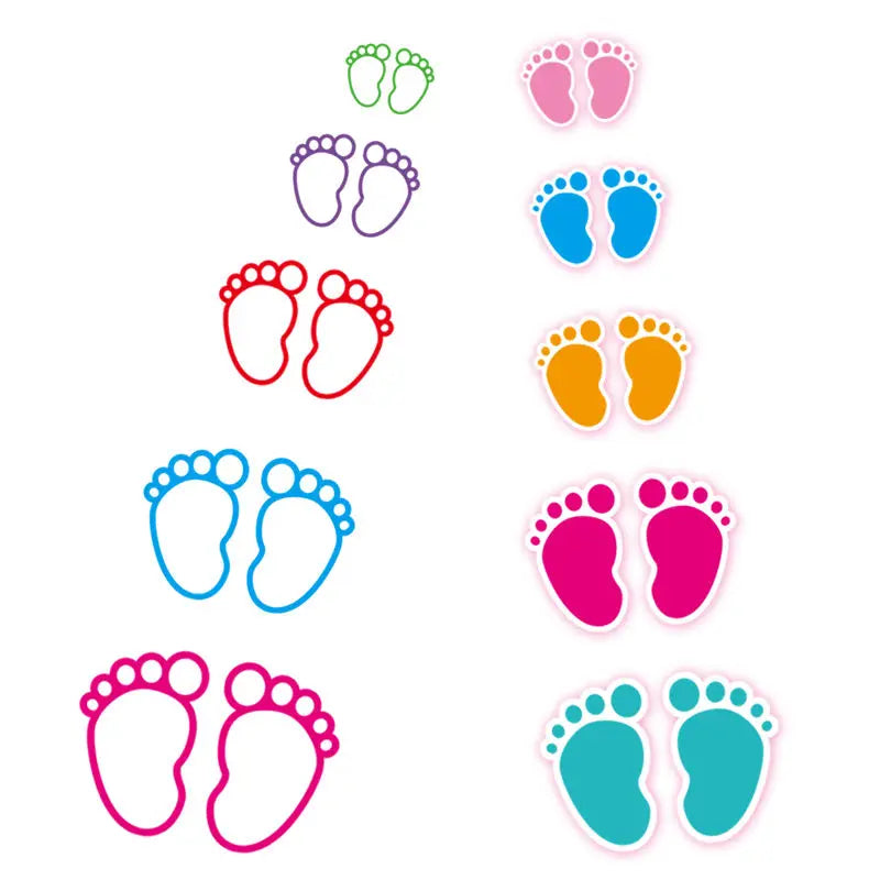 10PCS Shopping Mall School Floor Stairs Step Stickers Footprint Posters Decoration Be Careful Slippery Waterproof Wear-resistant