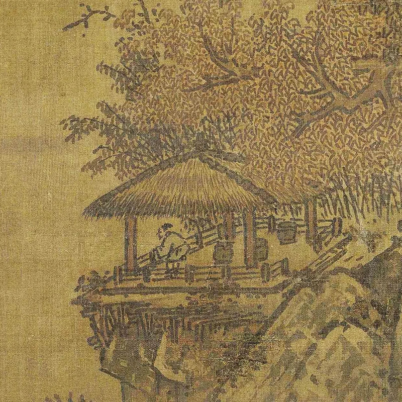 Xiao Zhao, c. (1131 - 1162) Red Trees on Autumn Mountain Artistic decoration for the home Collecting and appreciating gifts Repr