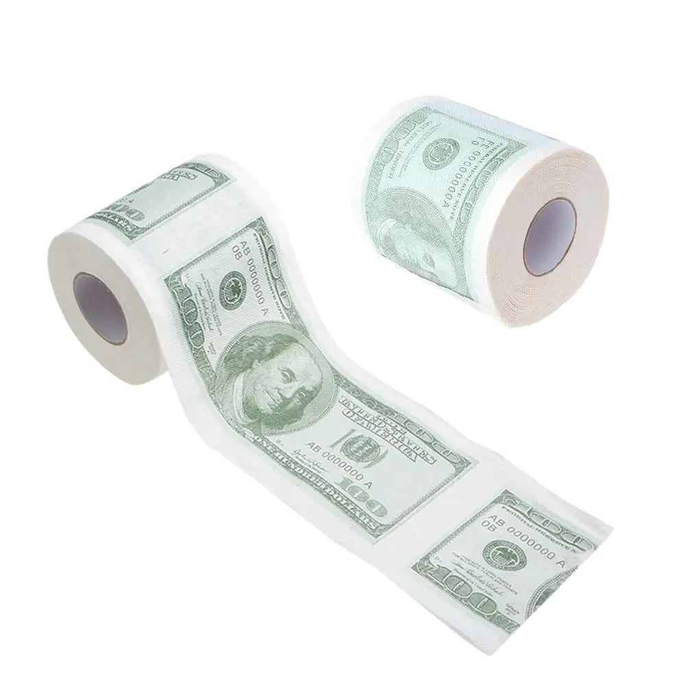 1~5PCS Funny One Hundred Dollar Bill Toilet Roll Paper Money Roll $100 Novel Gift Household Merchandises Household Cleaning