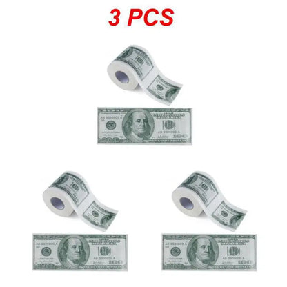 1~5PCS Funny One Hundred Dollar Bill Toilet Roll Paper Money Roll $100 Novel Gift Household Merchandises Household Cleaning