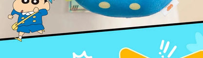 Miniso Authentic Crayon Shin Chan Cute Face Flip Plush Blind Box Ornament Cute Anime Doll Decor Pendant Toys Birthday Gift