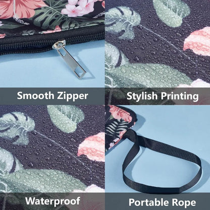 Flowers Book Sleeve with Zipper Book LoversButterfly Gifts Hardcover Paperbacks Waterproof Book Pouch Bag Protector Making Kit