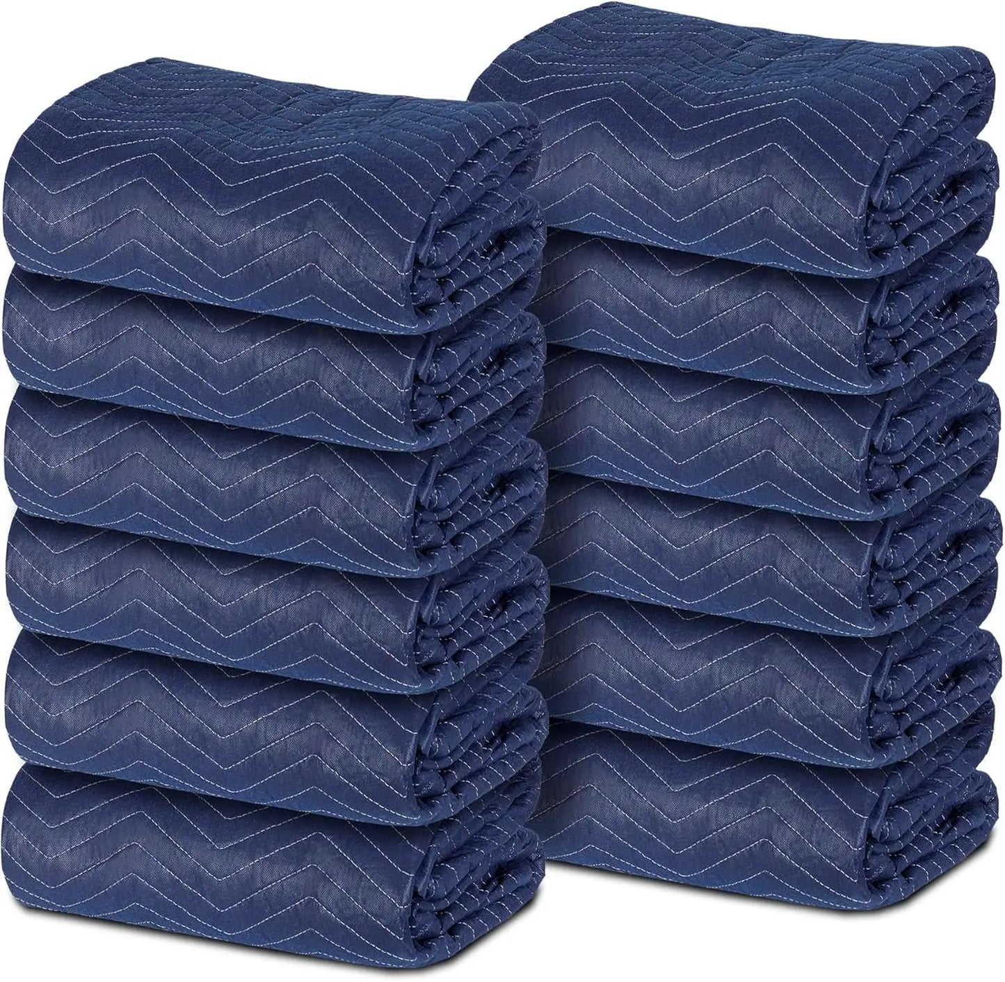 12 Moving Packing Blankets 80 x 72 Inches (35 lb/dz) Heavy Duty Moving Pads for Protecting Furniture ProfessionalShipping