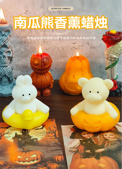 1pc Bear/Rabbit Shape Aromatherapy Candle Romantic Scented Candle Cute Valentine's Day Gift Ornament Photo Props Home Decoration