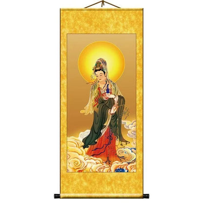 Retro fabric paintings, wealth attraction, treasure hanging paintings, home and office feng shui decorations, auspicious gifts