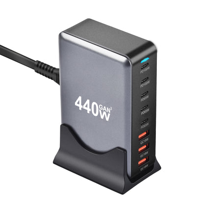 NEW 440W Gan Fast Charge 3.0 USB Type C Fast Charger Mobile 8-port 5C3A PD Charger Convenient To Carry Tablet Charger for iPhone